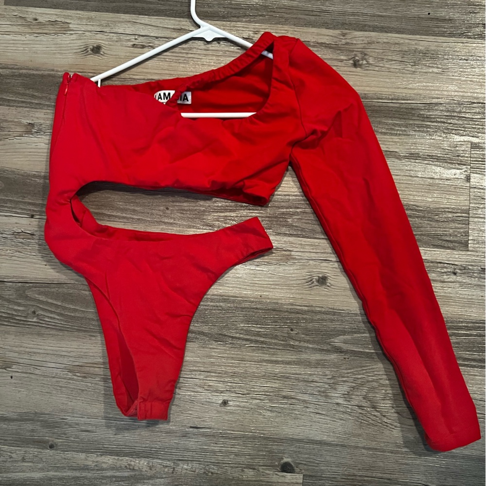 I Am Gia red bodysuit iamgia